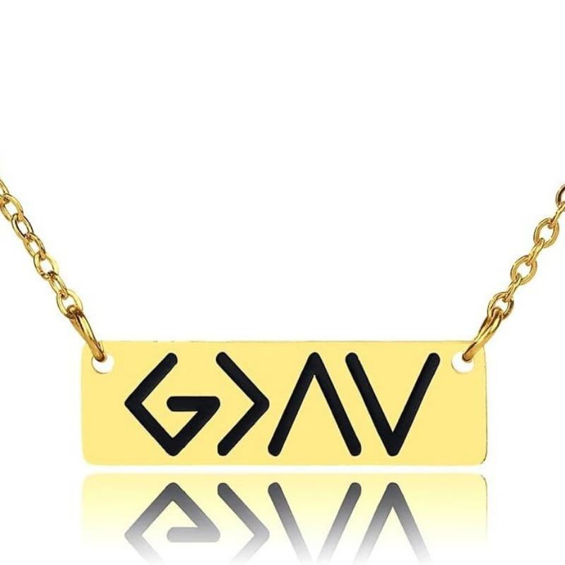 European and American New Necklace Scripture Faith Jewelry Women s Clavicle Chain 60CM