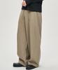 PRAIRIE Loose Fit Curved Wide Slacks (Beige)