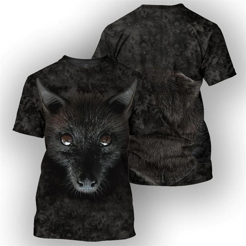 Summer Round Neck 3D Animal Pattern Print Top Fashionable Casual Short Sleeved Men's and  Women's Unisex T-shirts