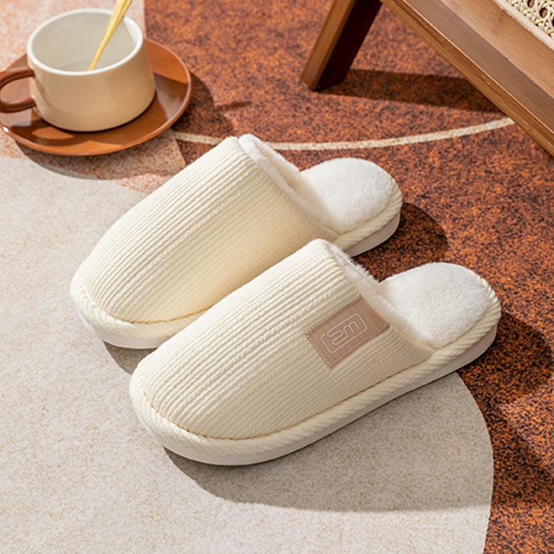 Cotton Slippers Autumn and Winter Indoor Home Household Soft Bottom Thickened Non-slip Plush Slippers Keep Warm