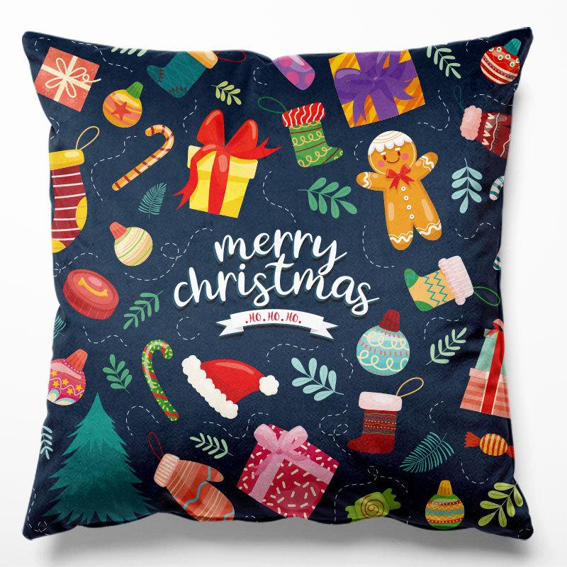 New Christmas Pillow Cover Holiday Home Decoration Cushion Sofa Amazon Santa Claus Pillow Cover