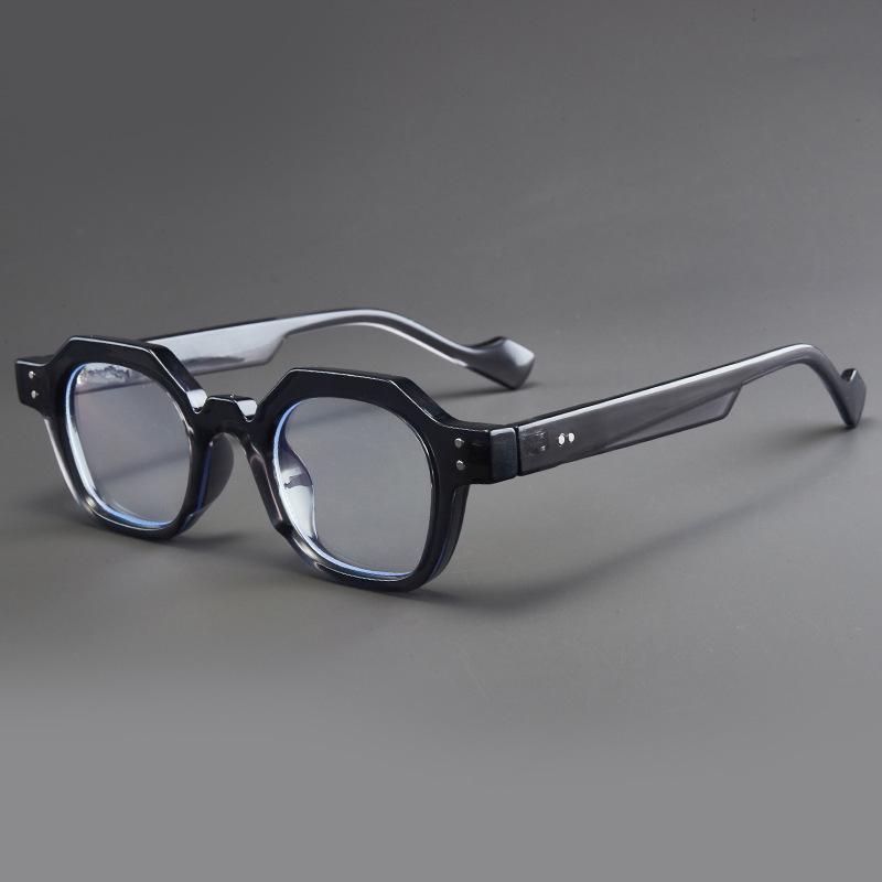 Fashion Retro Polygonal Anti Blue Light Reading Glasses Men Women Eyeglass Full Frame Far Sighted Glasses