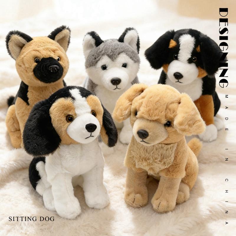 Plush Siberian Husky Dog Toy With Soft Pp Cotton Fill For Kids Playroom Decor