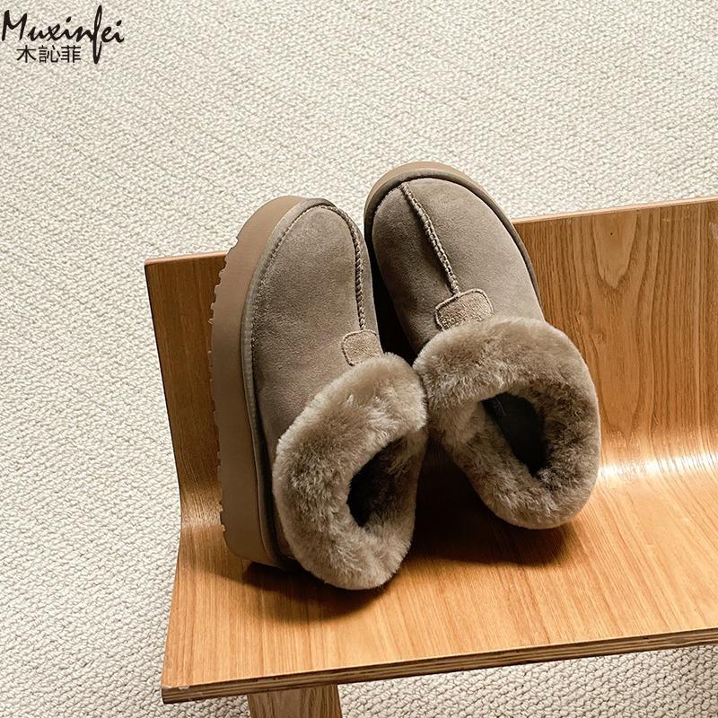 Winter Women's Boots Sheep Fur Integrated Thick Soled Outdoor Warm Snow Boots for Women 2025 New Winter Snow Cotton Shoes