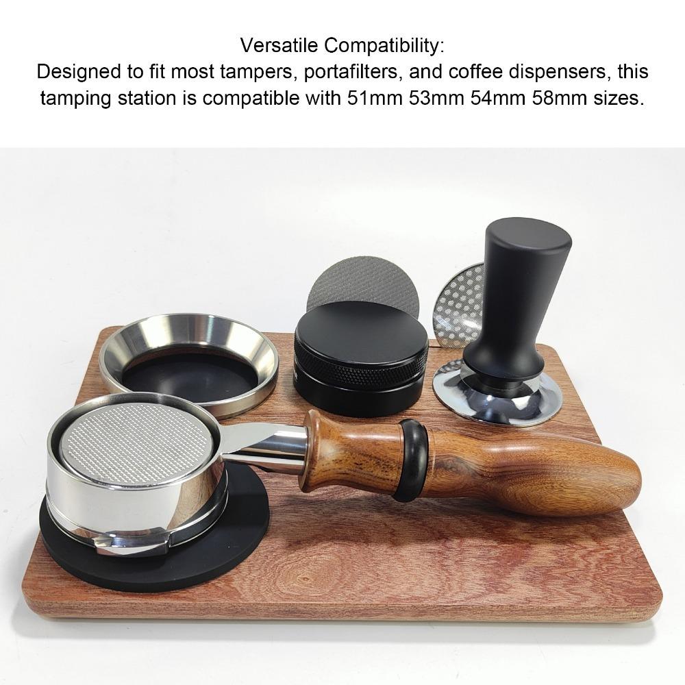 Anti-Slip Pads Wooden Tamping Mat Slip Proof Espresso Tamping Mat Tamper Holder For Espresso