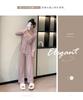 DayaEmmoTQ Striped Long Comfortable to the Korean Top and Bottom and Perfect for Cold Perfect for and Spring Women's Pajamas, Open-Front Lapel, Thin,
