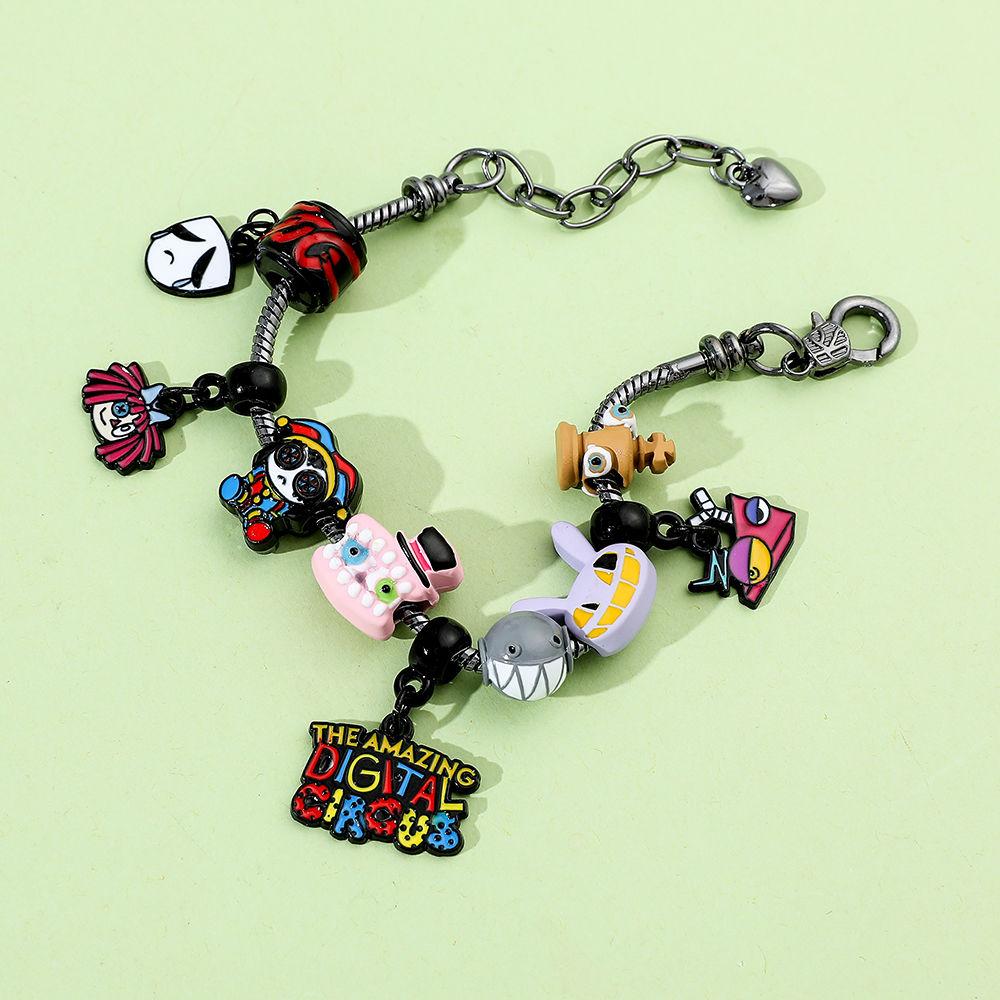 El Increíble Circo Digital Anime Periférico Pulsera Diy Cuentas Muñeco Payaso Dibujos Animados Colgante Accesorios de Moda Regalos para Niños