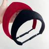 Vintage Velvet Crown Headband Temperament Crown Simple Anti Slip Adult Hair Clip Wide Edge Headband Girls Hair Styling Accessory
