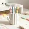 Decorative Pen Container 3D Printed Cactus Holder, Cute Desk Organizer for Pencils Decor Makeup Brushes, Multifunctional Storage Home Office Supplies