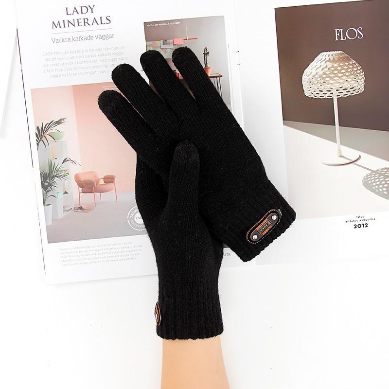 1 Pair Touchscreen Gloves for Winter, Warm Knitted Thermal Gloves for Outdoor Cycling, Driving & Use