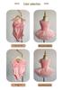 Girls' Summer Mesh Ballet Dancewear - Short Sleeve Patchwork Costume