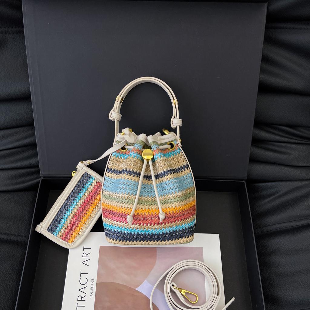 Summer Niche Woven Bag Women's New Fashion Hand-woven Straw Bag Versatile Shoulder Messenger Bag