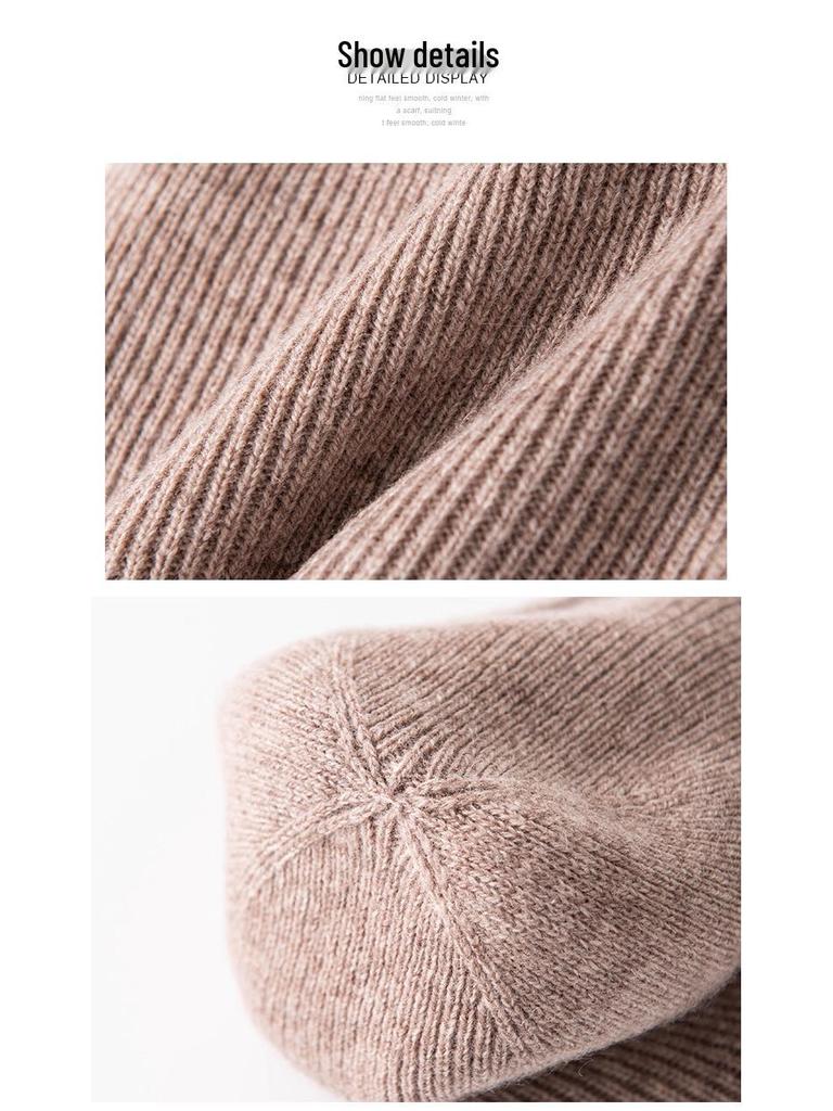 Unisex High-End Wool Knit Beanie – Versatile, Warm, Autumn/Winter Hat