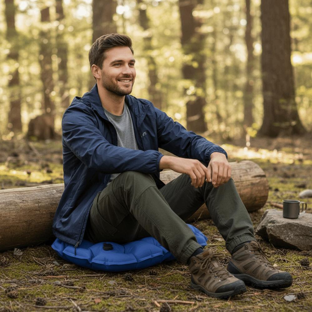 Waterproof Travel Chair Cushion Moisture-proof Camping Chair Pad Inflatable Seat Cushion  Camping