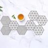 Yousheng Silikon Untersetzer Matte Sechseck Platzset Topfuntersetzer Hitzebeständig & Rutschfest Tischmatten Isolierte Schreibtischschutzpads für Zuhause Bar Café