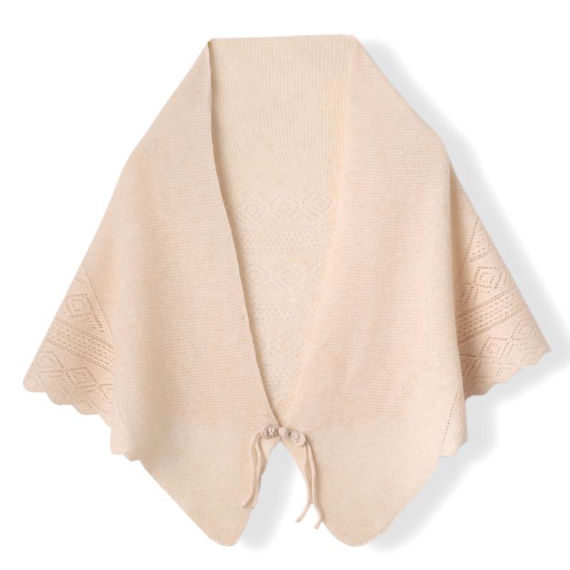 Chinese Knot Button Wrap Shawl 100% Wool Women Knitted Shoulder Wraps Scarf Cape Soft Neck Warm Cappa Cozy Fall Fashion Mantles