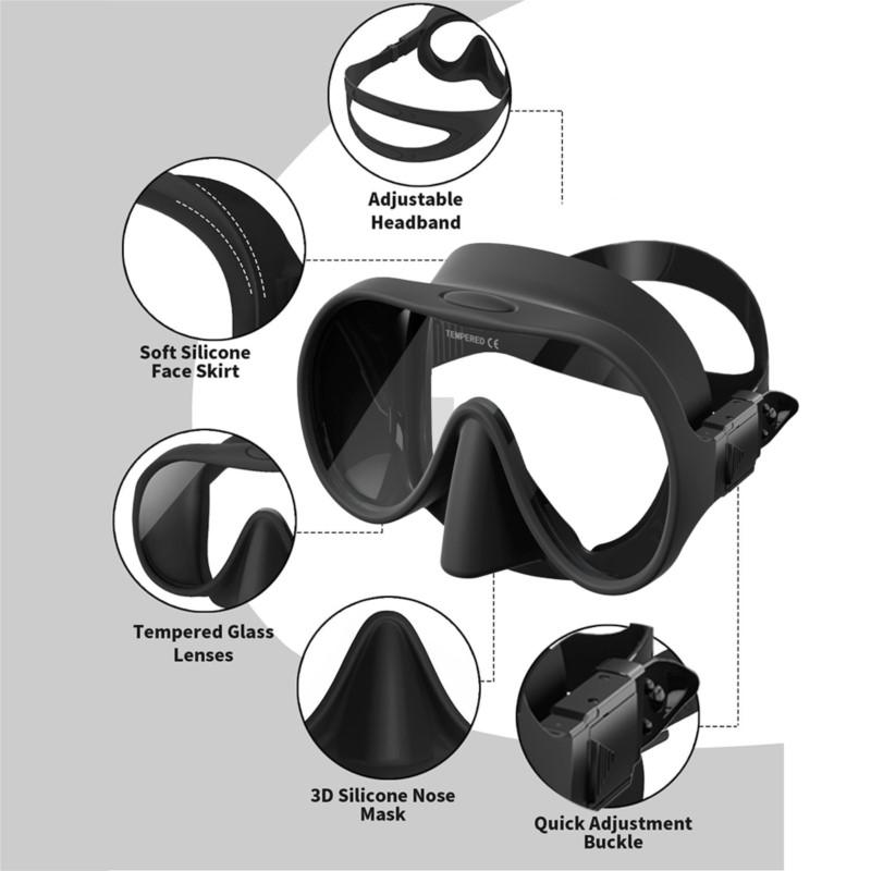 High Performance Snorkel Tube Professional Diving Mask Freediving Breathing Mouthpiece For Technical Diving Beach Vacation 3