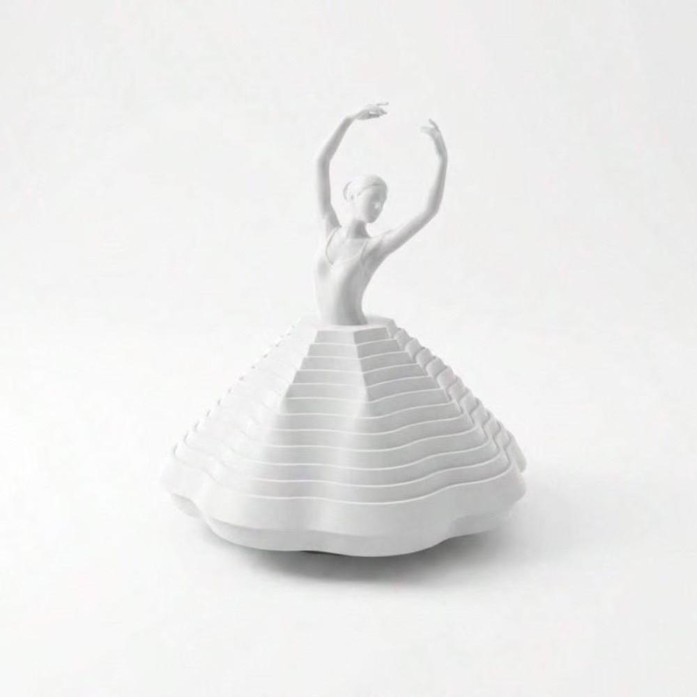 PLA Plastic Spinning Girl Statue Handicrafts Rotating Ballet Ornaments Living Room Party Decor