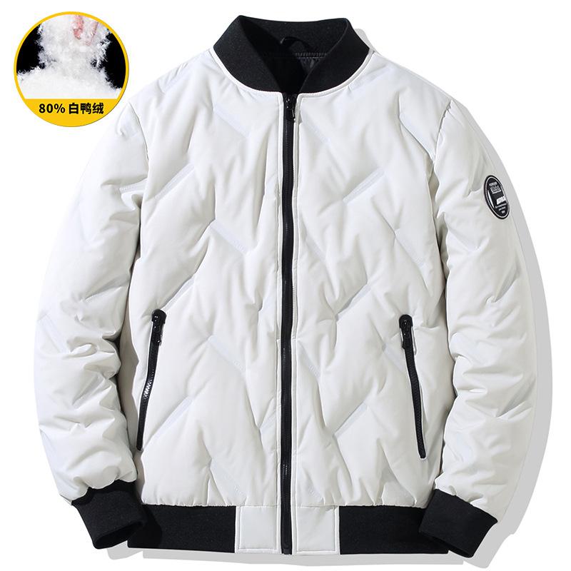 Autumn and winter new men's down jacket thickened warm stand-up collar versatile men's and women's same style