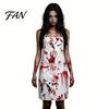 Eye Catching Horror Theme Outfit Halloween Blood Print Costume for Women, Scary Apron, Hooded Zombie Party Dress with Stains Cloak, Stockings Outfits