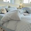 Sleepy Grid Cotton, Pure Cotton, Washed Cotton, Simple Striped Single Duvet Cover