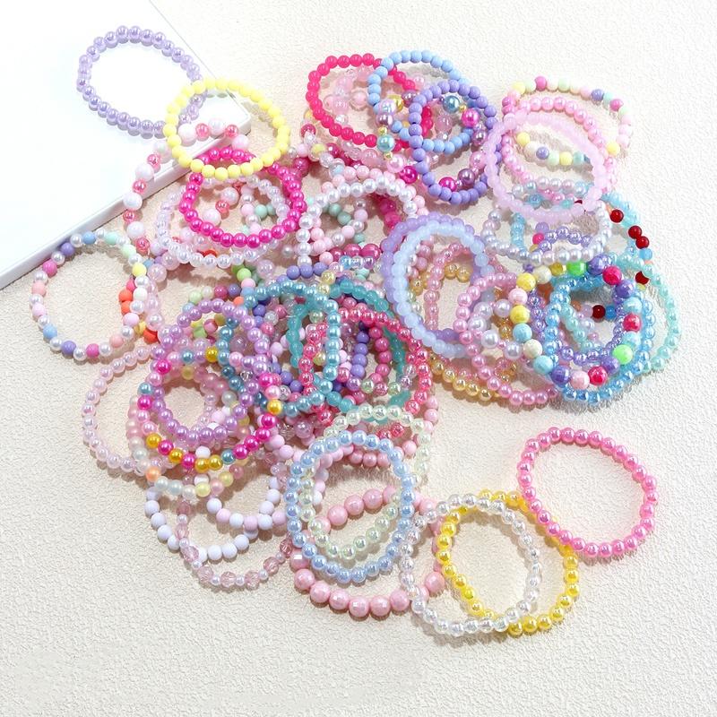 10/20/30 Pezzi Braccialetti con Perline Colorate per Bambini Ragazze Festa di Compleanno Gadget Riempitivo Pignatta Baby Shower Matrimonio Regali per Ospiti