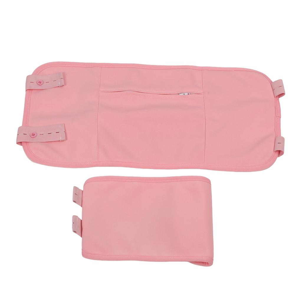 2pcs Castor Oil Packs Set Body Relaxing Hot Cold Compress Reusable Castor Oil Wrap for Waist Legs Button Closure