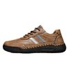 Hand-stitched Men's Shoes Autumn and Winter Casual Shoes Genuine Leather Men's Leather Shoes Low-top Large-size Father Shoes Breathable and Wear-r