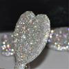 Shiny Love Heart Mirror Rhinestone Hand Cosmetic  Mirror Sweet Handheld Makeup Mirror  Girl
