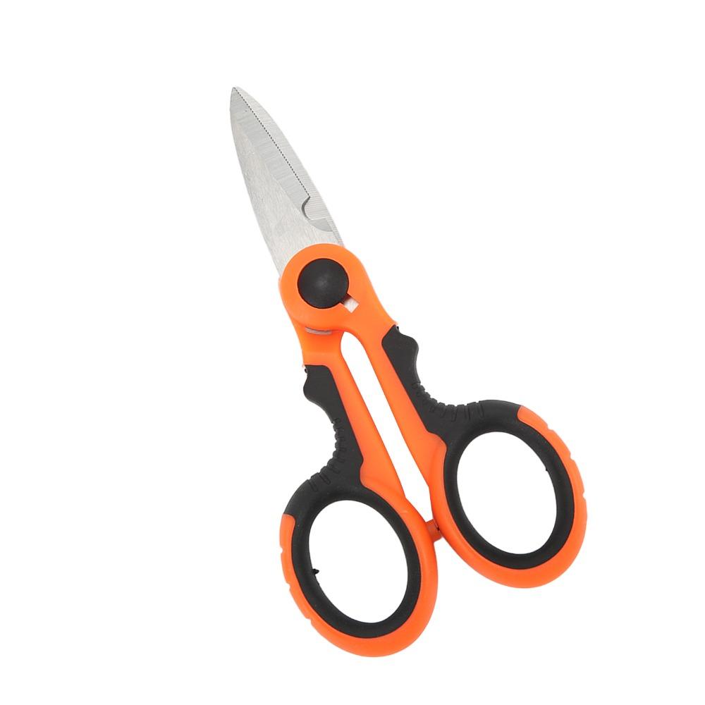 Stainless Steel Fishing Line Scissors Serrated Edge Anti Slip Handle Fishing Line Cutter Multi-Purpose Mini Fishing Scissors