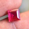 PERFECT Square Shape 2Ct CERTIFIED Natural Hot Pink Ruby Loose Gemstone