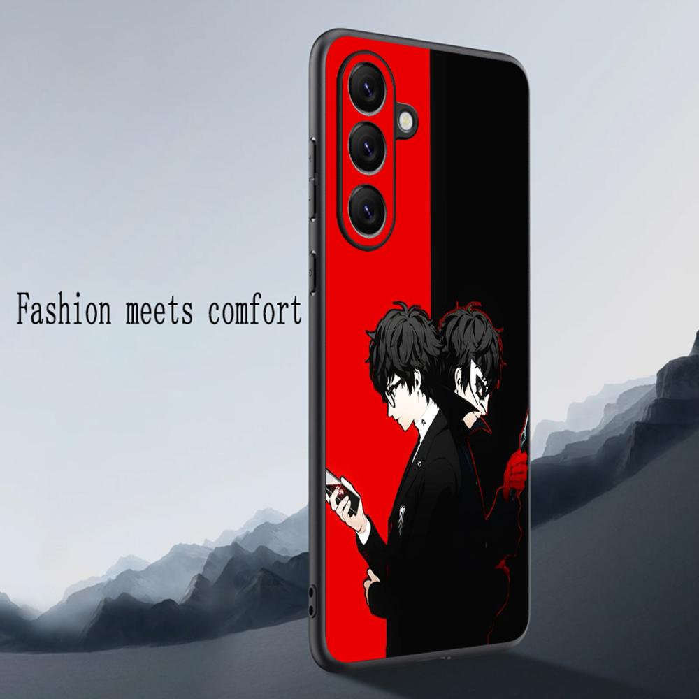 P5 hot game pattern design ins Phone Case For Samsung Galaxy S26 S25 S24 S23 S22 S21 Plus Ultra Note20 Soft Black
