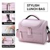 1Pc Large Insulated Lunch Bag Cooler Hand Washable Durable Polyester Lunch Box with Padded Shoulder Strap for Work School Picnic
