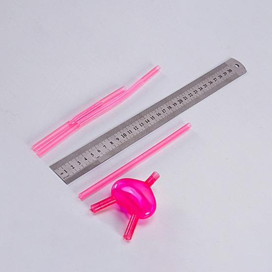 2Pcs Couple Straws Food Grade Detachable PP Funny Unique Love Heart Double Drinking Straws Party Supplies