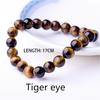 1pc Beaded Bracelet Lovers 0.32in/8mm Natural Stone Beads Men's Black Onyx Lava Tiger Eye For Women/Men Jewelry