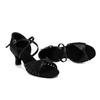 Satin Latein Tanzschuhe für Damen Mädchen Weiche Sohle Damen Tango Salsa Ballsaal Party Tanzschuhe Indoor Absatz 5.5cm