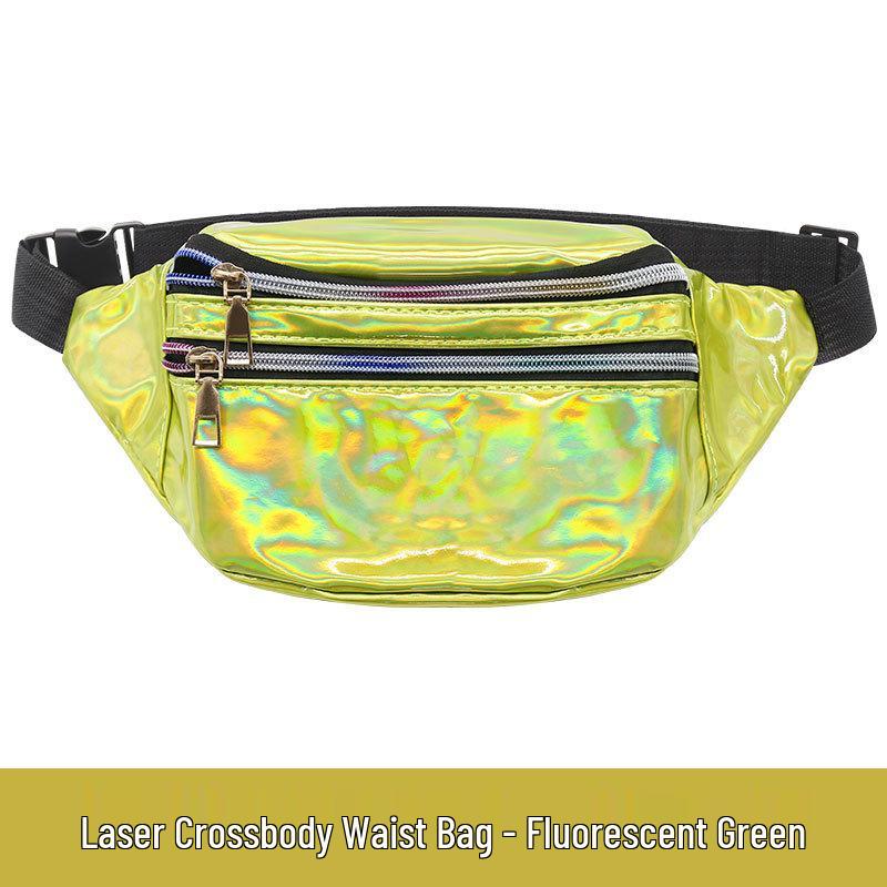 Unisex Outdoor Running Waist Bag with Laser Design – Large Capacity Crossbody Coin and Phone Holder
