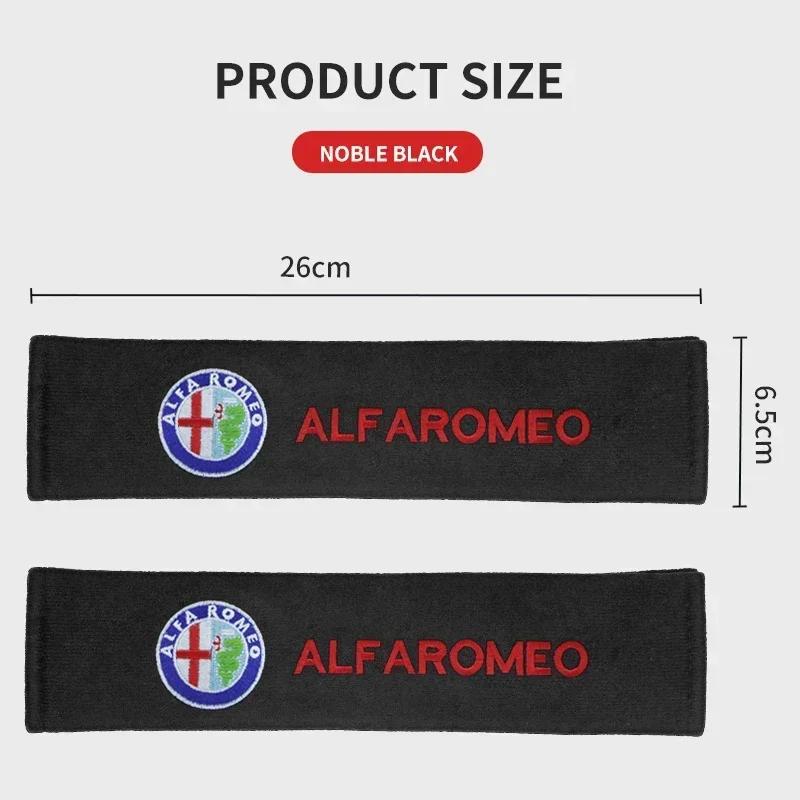 Car Stickers For Alfa Romeo 1/2pc Car Safety Belt Cover Adjustable Seat Belt Cover for Alfa Romeo Spider Giulia Giulietta 147 15