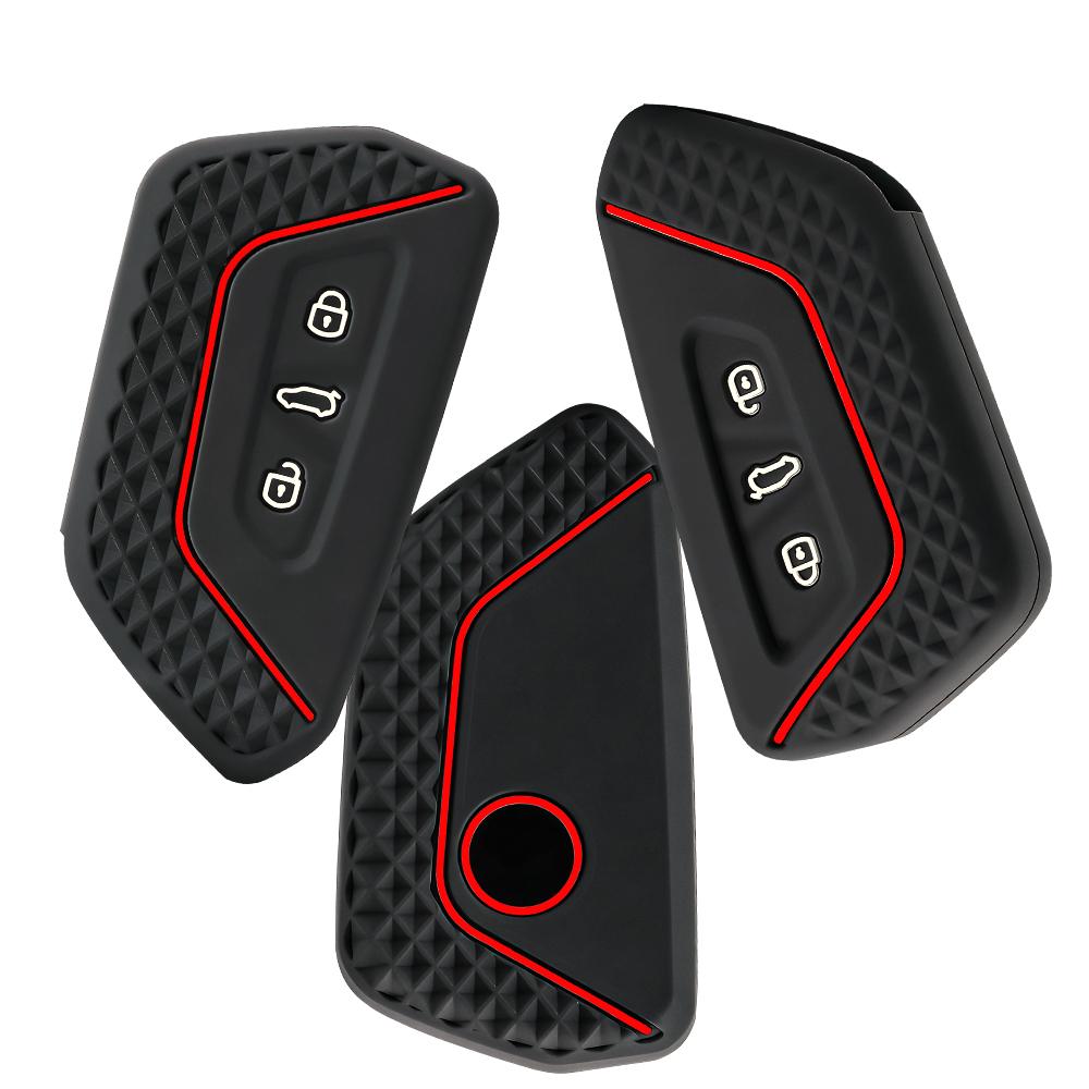 New Style Fit For Vw Golf 8 Mk8 Gti Gtd R Id3 Id4 Decoration Silicone Auto Key Fob Cover Remote Mount Case Trim Auto Auto Accessories