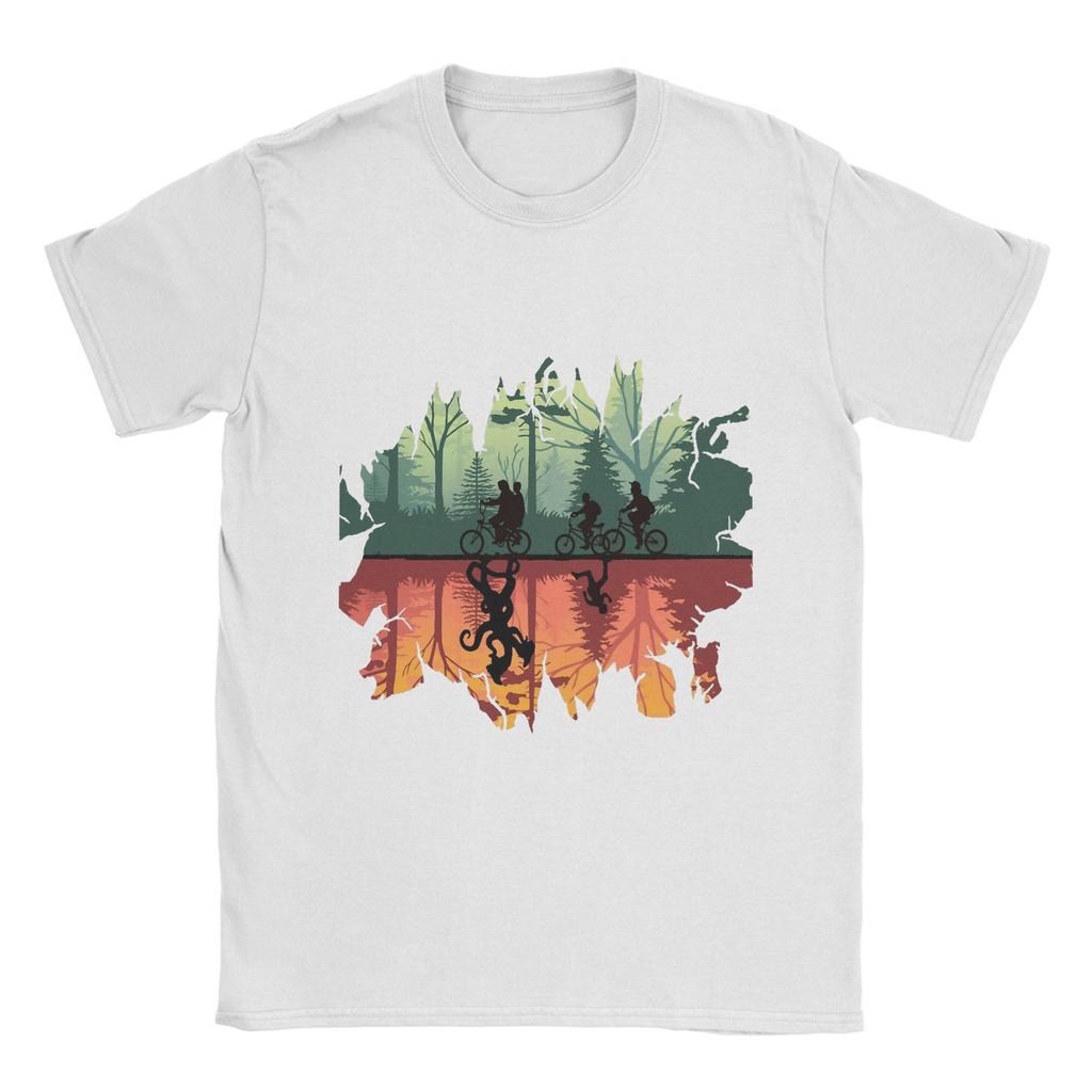 Stranger The Upside Down Pure Cotton T-Shirt For Mens Beach  Y2K Casual T-Shirts Comfortable Popular Tee Wholesale Tops