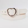 Simple New Love Alloy Pin Buckle Women's Belt Glossy Versatile Clothing Decoration PU Belt