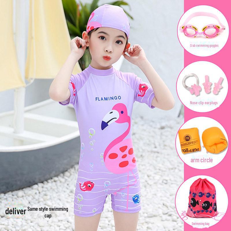 Korean Cute Girls' Little Princess One-Piece Swimsuit