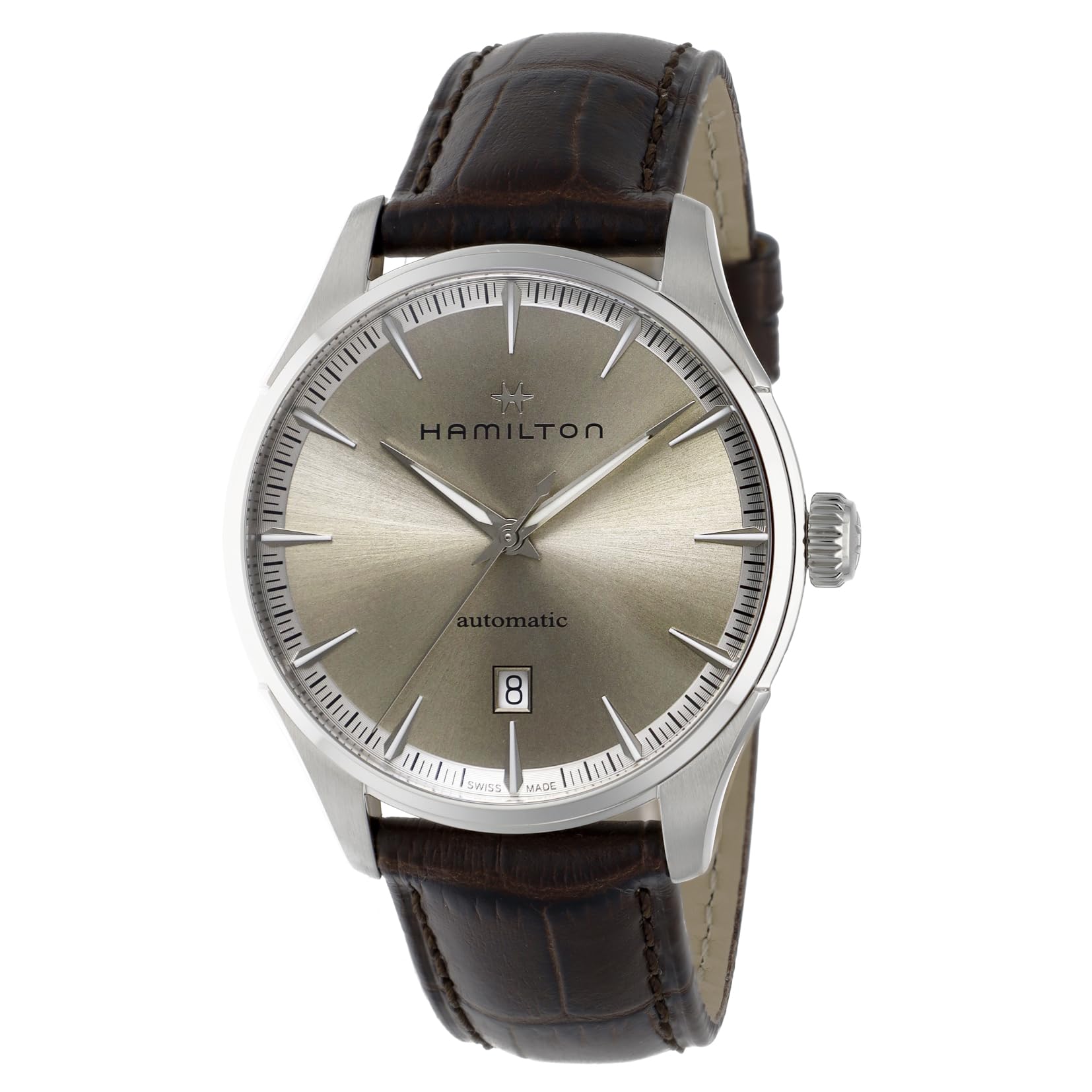 

Годинник Jazzmaster H32475520 Коричневий [Hamilton] Чоловічий [Товар] срібний