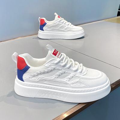 Summer Men's Shoes New Thick-soled Versatile Breathable Mesh Board Shoes Men's Trend Sports and Leisure Shoes Little White Shoes