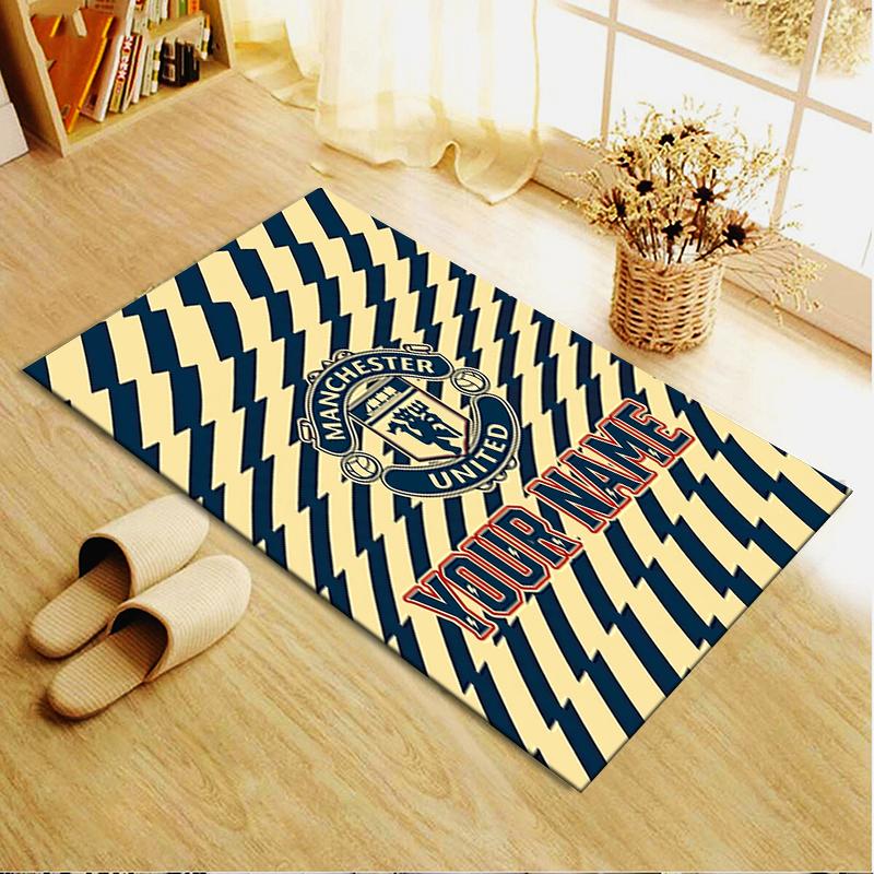 Custom Name Manchester United FC Carpet Rug for Living Room Bedroom Home Sofa Decoration,Kids Play Non-slip Floor Mat