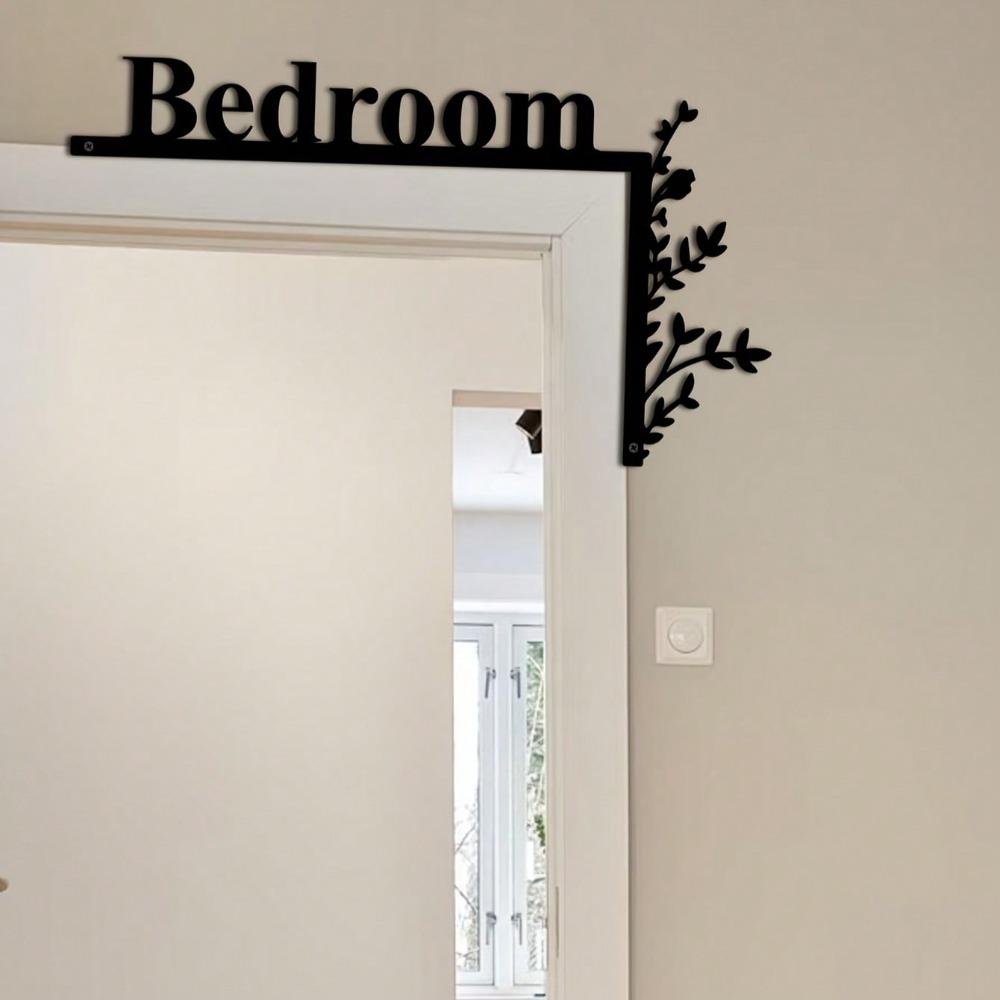 Iron Door Corner Decor Room Sign Wall Hanging Modern Home Gift