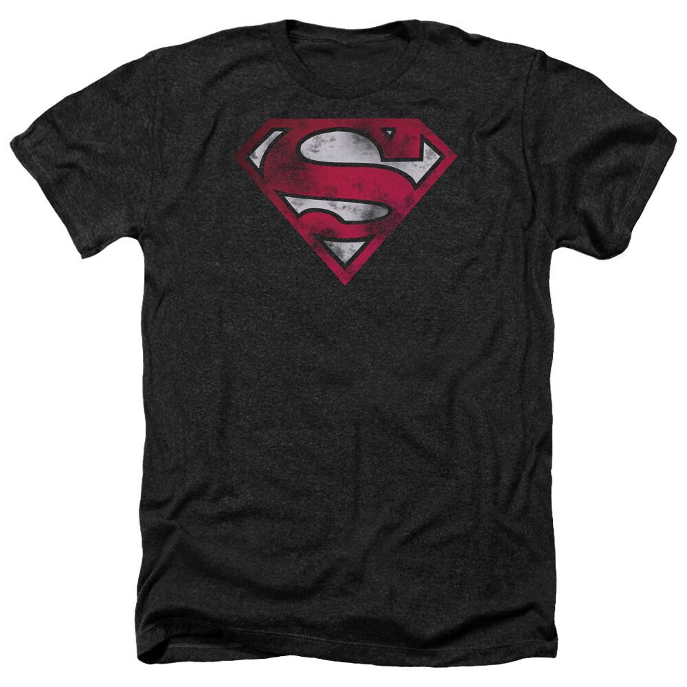 SUPERMAN WAR TORN SHIELD Licensed Adult Men039;s Heather Tee Shirt SM-3XL Unisex T-Shirt S
