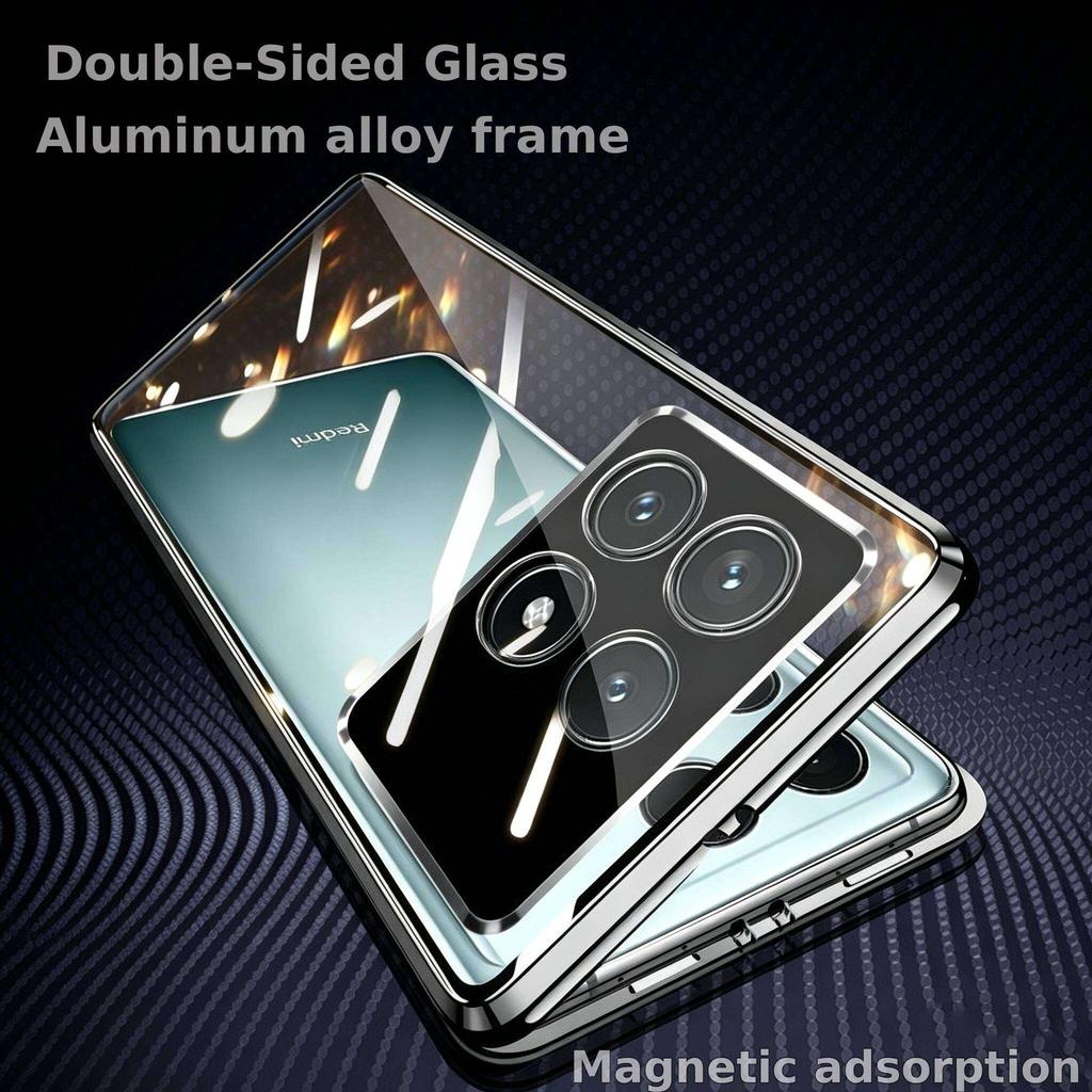 Case for Huawei Honor Win RT with Double Sided Tempered-Glass & Metal Frame Phone Bumpers Full Lens Protection Cover