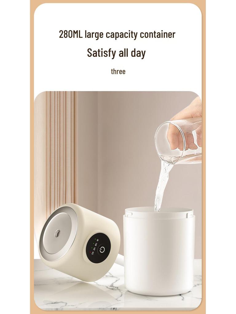 Portable Desktop Humidifier & Mini Air Purifier with Night Light for Office or Bedroom - High Mist Volume for Optimal Hydration