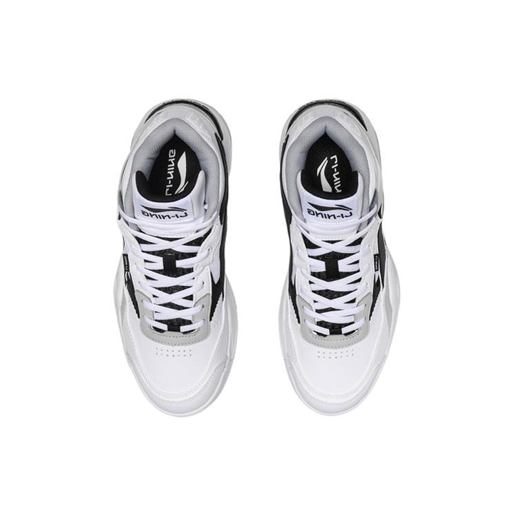 Li Ning BBS Textile, Synthetic Leather Slip Resistant Cushioning Abrasion Resistant Low top Skateboard Shoes Men's AGCQ167-3